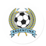 Soccer Argentina Round Sticker