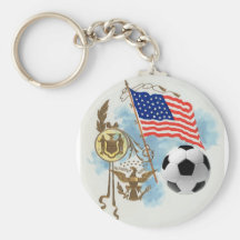 Soccer art USA futbol lovers Yanks supporters gift Key Chains
