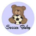 Soccer Baby Round Stickers