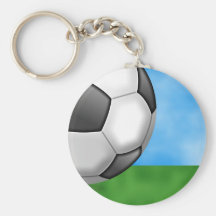 Soccer Background Keychain