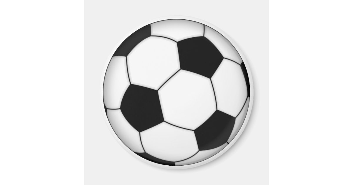 Soccer ball 2 inch round Zazzle