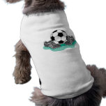 soccer ball and cleats vector design doggie t-shirt