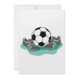 soccer ball and cleats vector design custom announcement