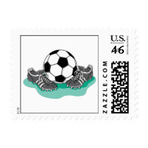soccer ball and cleats vector design stamps