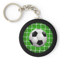 SOCCER BALL AND GOAL NET KEYCHAINS