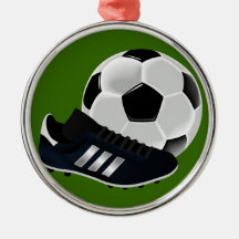 Soccer Ball and Shoe Christmas Ornaments