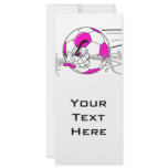 soccer ball biting net girls pink rack card template