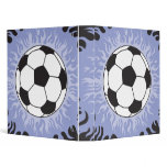 soccer ball blue flames binders