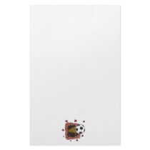 soccer ball breaking through bricks stationery paper