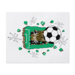 soccer ball breaking through field personalized flyer