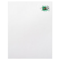 soccer ball breaking through field personalized letterhead