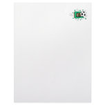 soccer ball breaking through field personalized letterhead