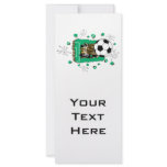 soccer ball breaking through field personalized rack card