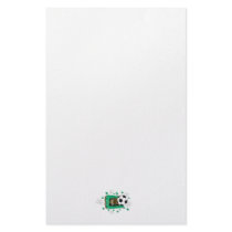 soccer ball breaking through field stationery design