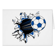 Soccer Ball Burst Greeting Card