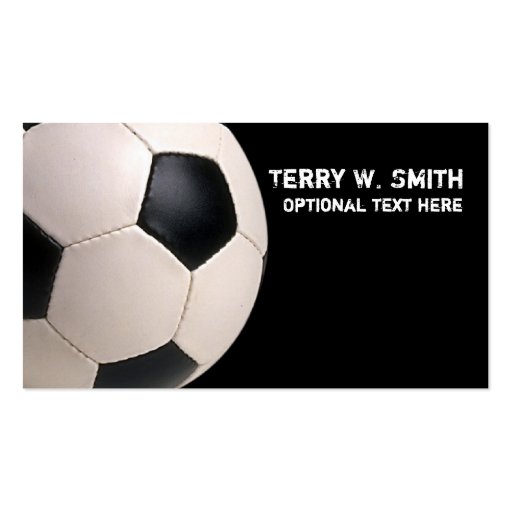 Soccer Ball Business Card (front side)
