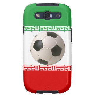 Soccer ball center of Iranian flag Galaxy S3 Covers