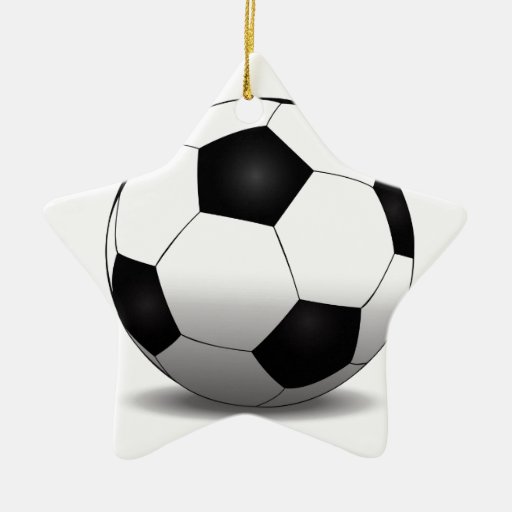 Soccer ball christmas tree ornaments Zazzle