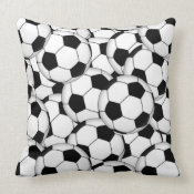 Soccer Ball Collage throwpillow