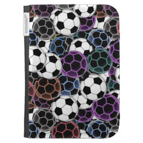 Soccer ball Collage Kindle Folio Cases