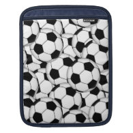 Soccer Ball Collage Sleeves For iPads