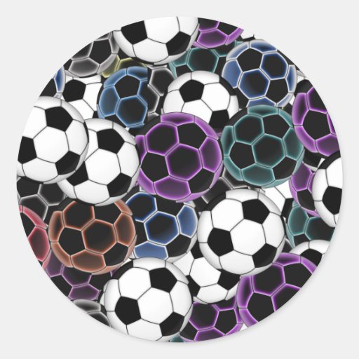 Soccer Ball Collage Sticker Zazzle