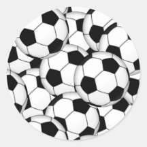 Soccer Ball Collage Stickers