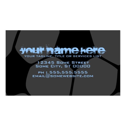 soccer ball : color customizable : business cards (front side)