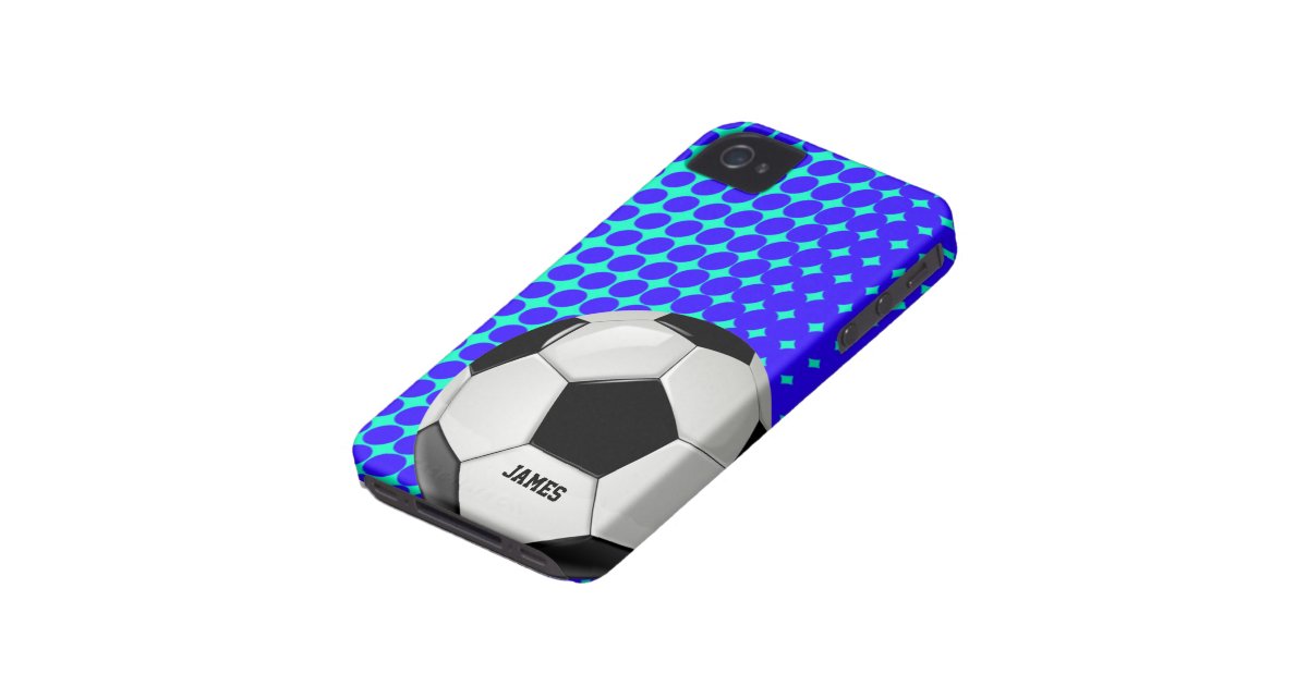 Soccer Ball Custom iPhone 4 Case Zazzle