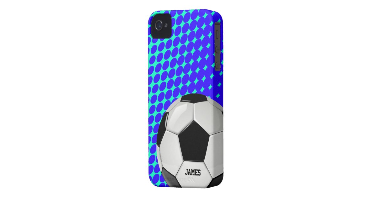 Soccer Ball Custom iPhone 4 Case Zazzle
