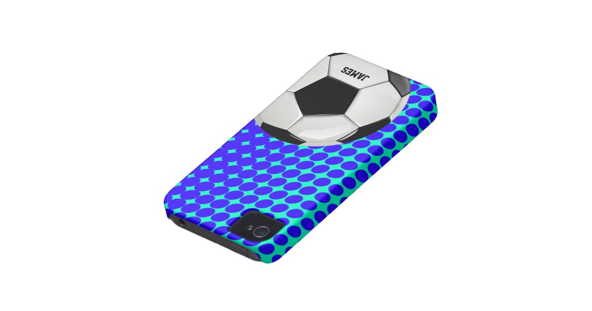 Soccer Ball Custom iPhone 4 Case Zazzle