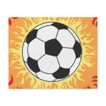 soccer ball flames design personalized flyer