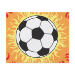 soccer ball flames design flyers