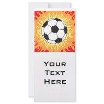 soccer ball flames design rack cards