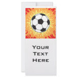 soccer ball flames design rack cards