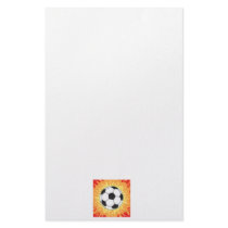 soccer ball flames design custom stationery