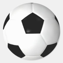 Soccer Ball ( football ) Round Stickers