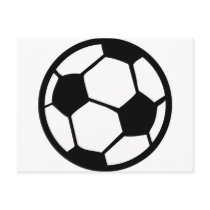soccer ball icon postcards