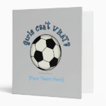 Soccer Ball in Black 3 Ring Binders