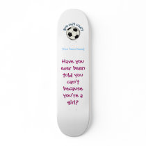 Soccer Ball in Black Skate Board Deck