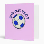Soccer Ball in Blue 3 Ring Binders