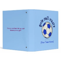 Soccer Ball in Blue binders