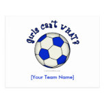 Soccer Ball in Blue Post Card