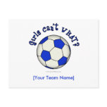 Soccer Ball in Blue Postcards