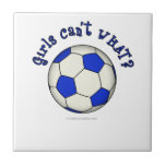 Soccer Ball in Blue Tiles