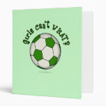 Soccer Ball in Green 3 Ring Binders