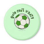 Soccer Ball in Green Fridge Magnet
