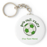 Soccer Ball in Green Keychains