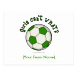Soccer Ball in Green Post Card