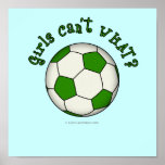 Soccer Ball in Green Poster